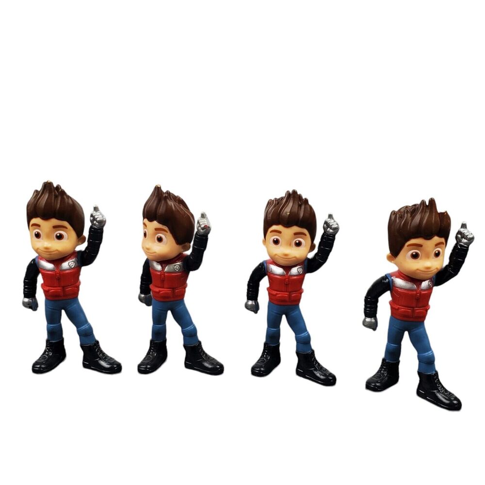 Lot Of 4 Paw Patrol The Movie Liberty Joins the Team Ryder Toy Figure 3.75"